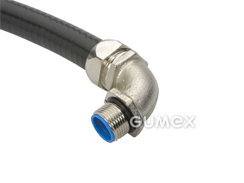 Konektor NORTIGHT CB90 198 P, rozměr 1/2", vnější závit PG 16, IP67, koleno 90°, poniklovaná mosaz, -45°C/+105°C